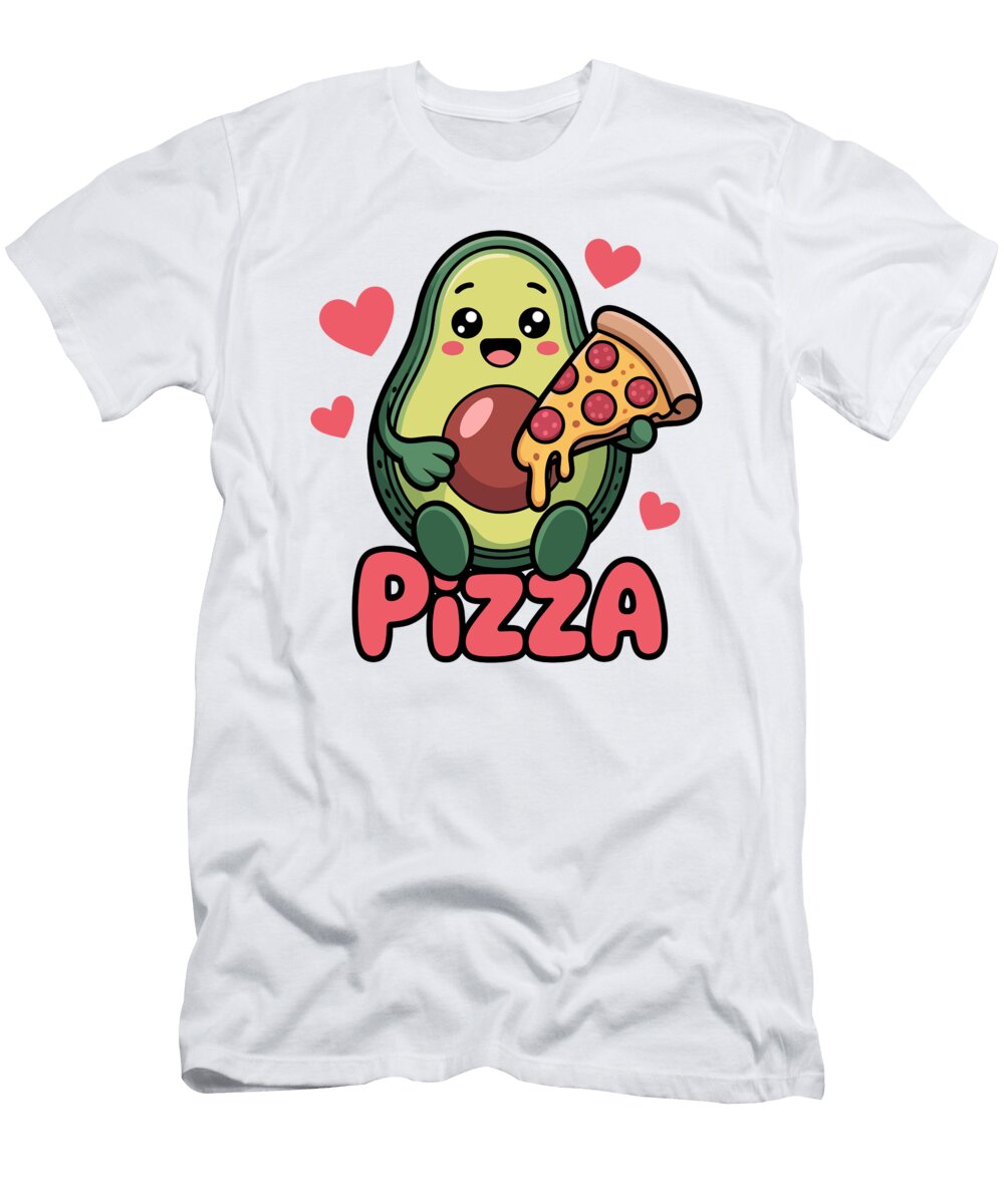 Avocado Holding Pizza Slice Joanna Redesiuk T-Shirt