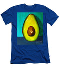 Avocado Modern Art Kitchen Decor Aqua Background Patricia Awapara T-Shirt
