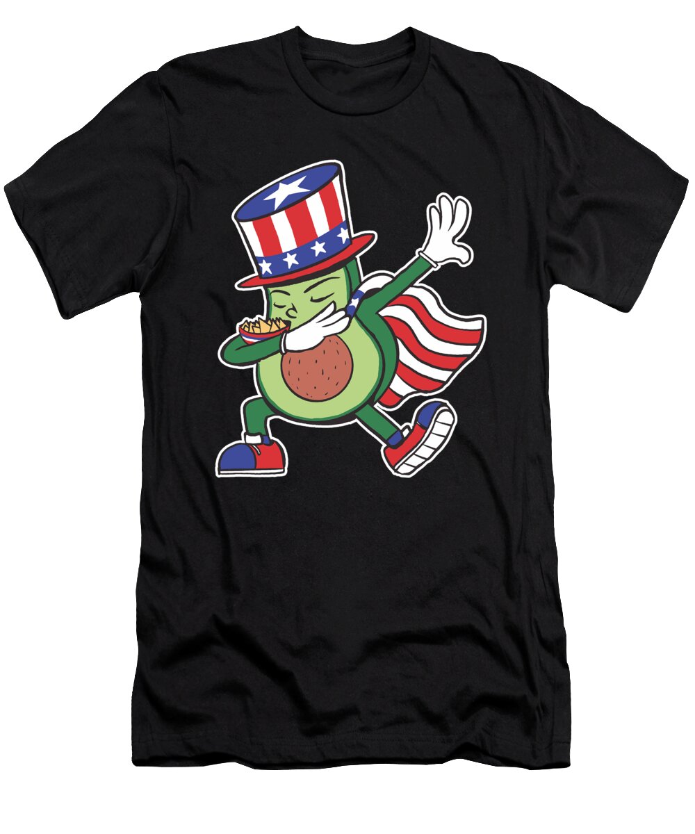 Avocado Patriot Stars and Stripes Licensed Art T-Shirt