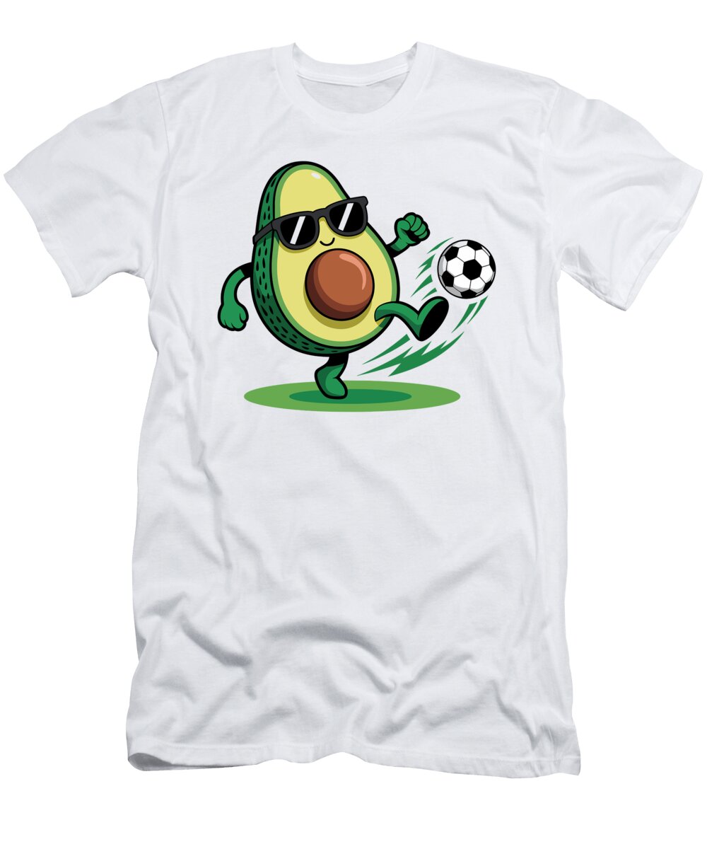 Avocado Playing Soccer Joanna Redesiuk T-Shirt