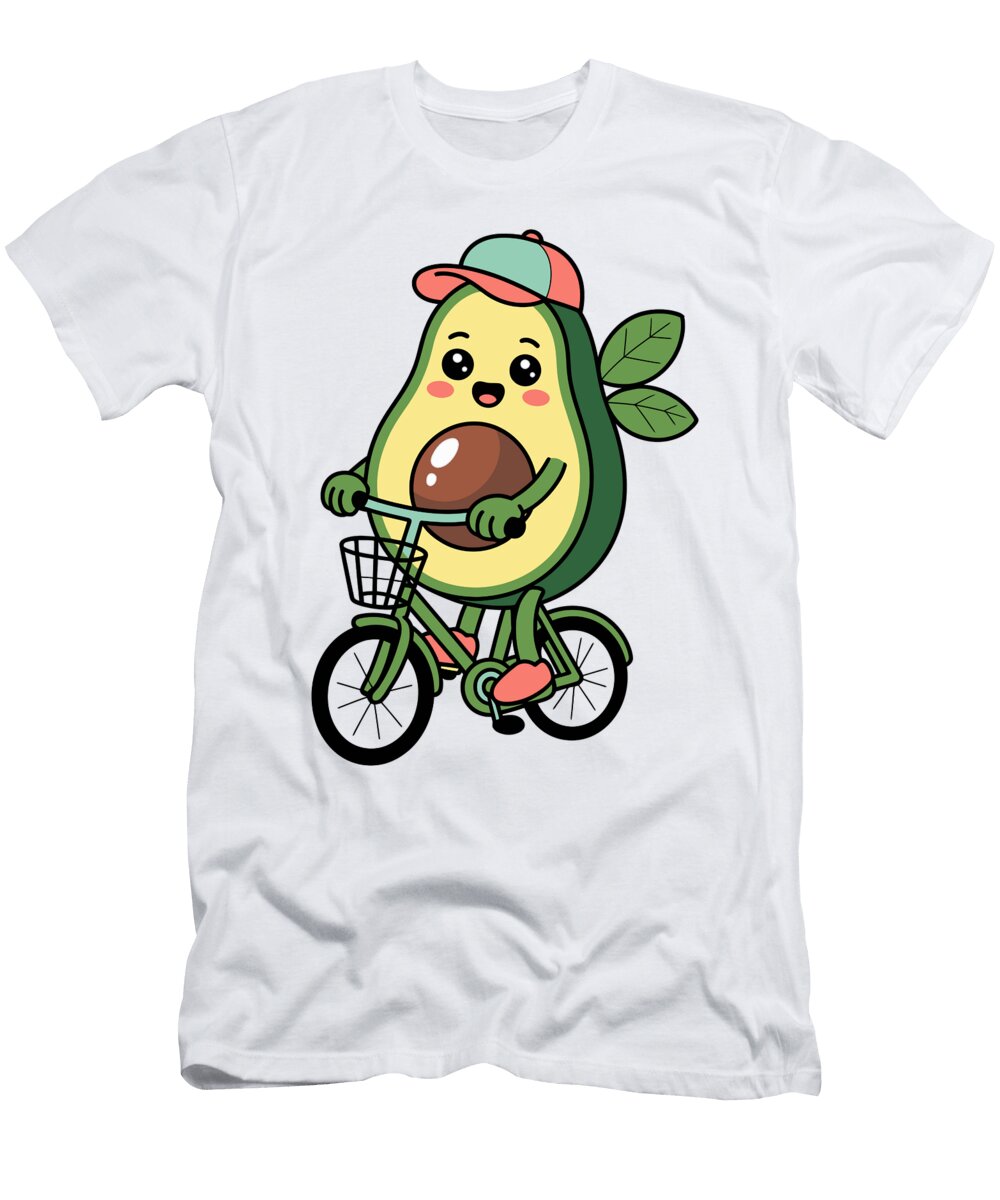 Avocado Riding a Bicycle Joanna Redesiuk T-Shirt