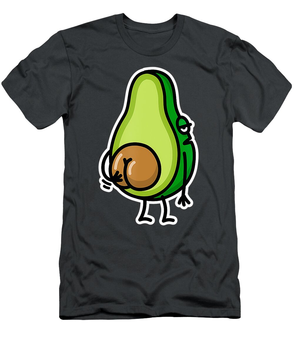 Avocado Seed Fat Funny Vegan Big Butt Scratching Handsley Nguyen T-Shirt