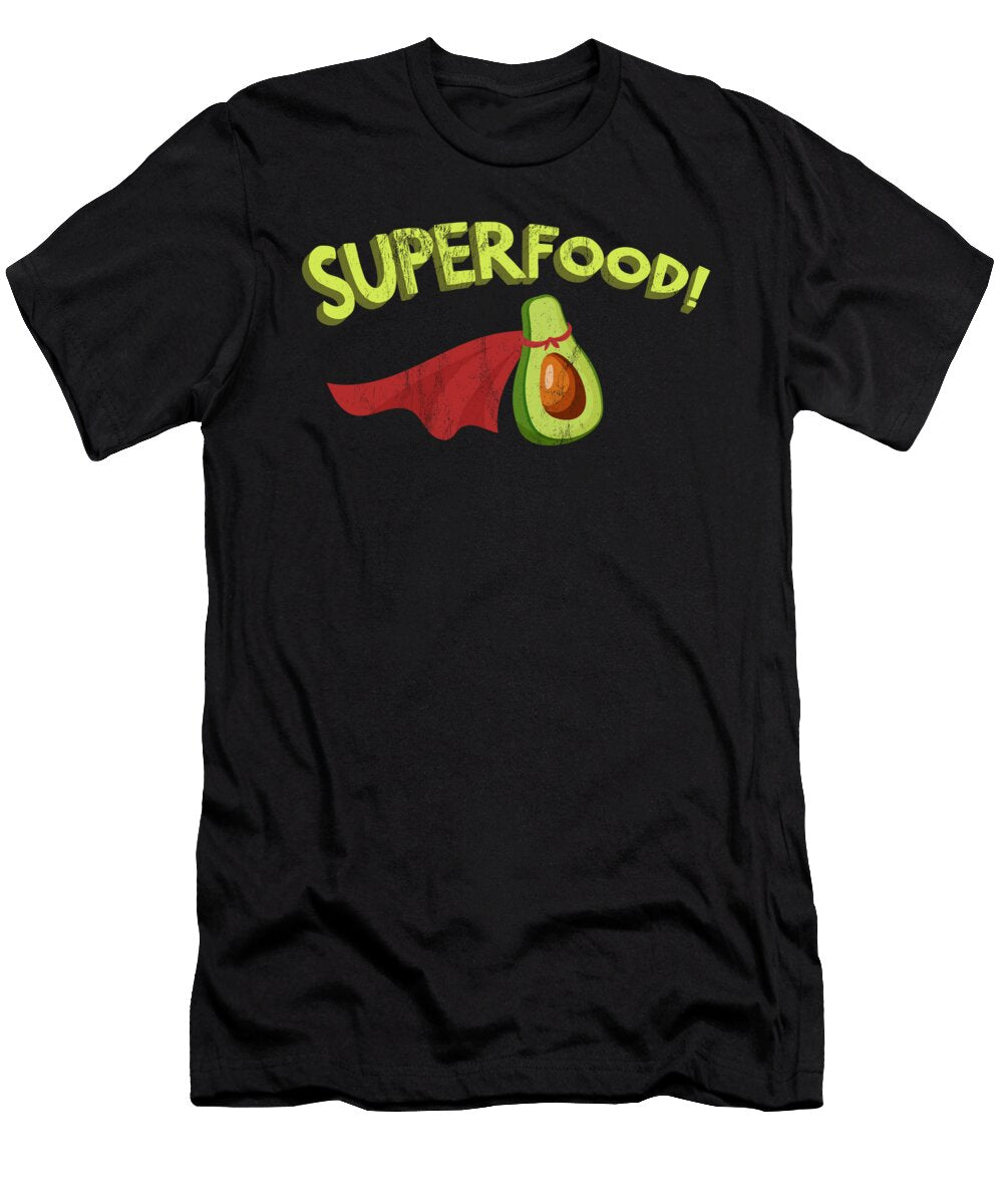 Avocado Superhero Superfood Noirty Designs T-Shirt