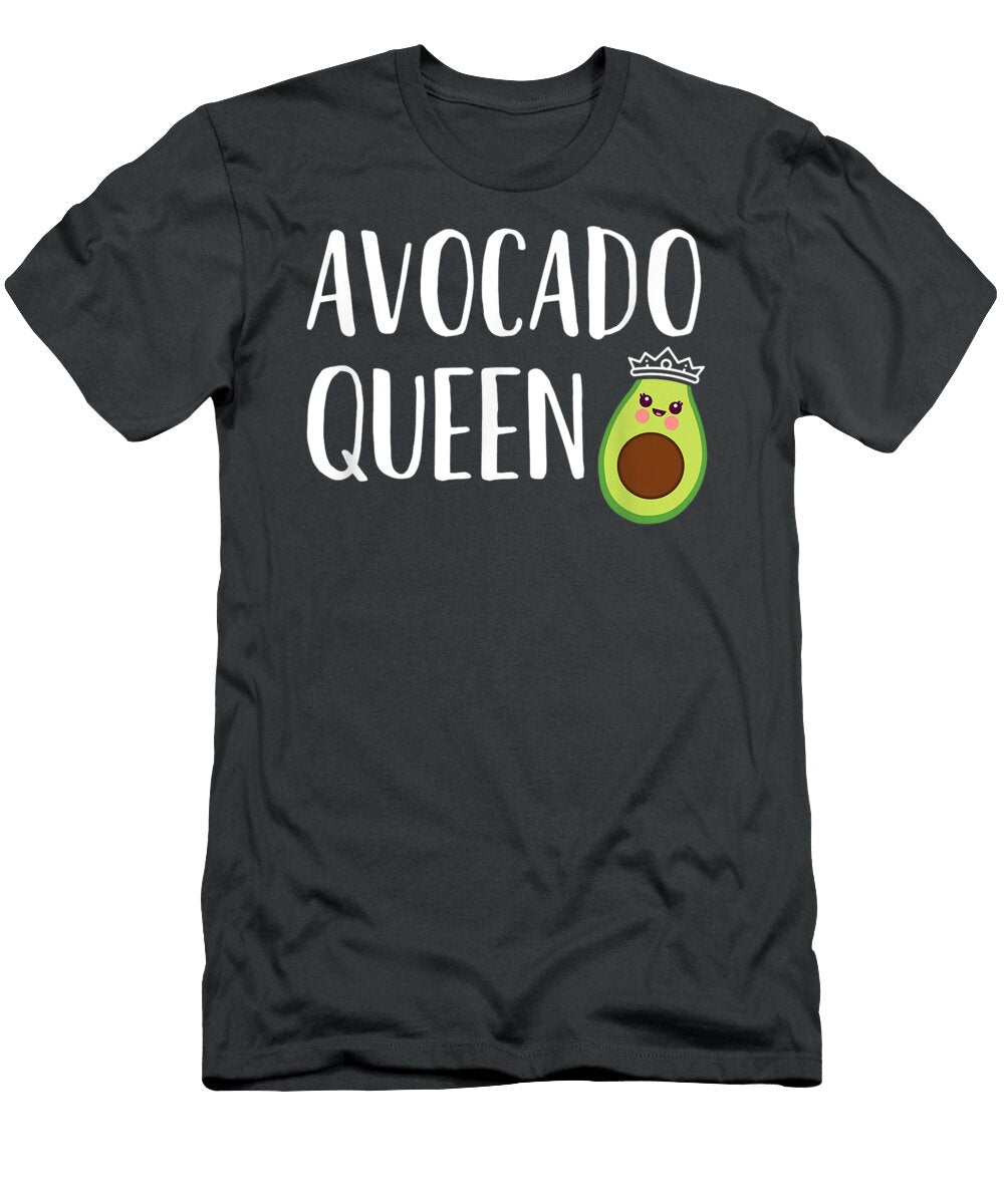 Avocado Themed Women Girls Funny Avocado Queen Irvine Anashe T-Shirt