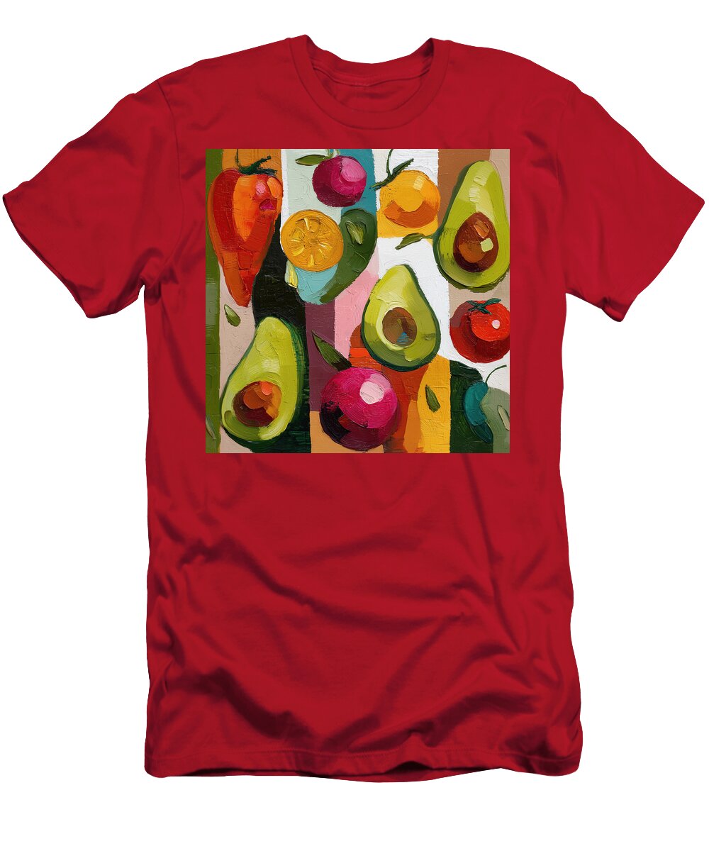 Avocado Tomato Delight Lisa S Baker T-Shirt