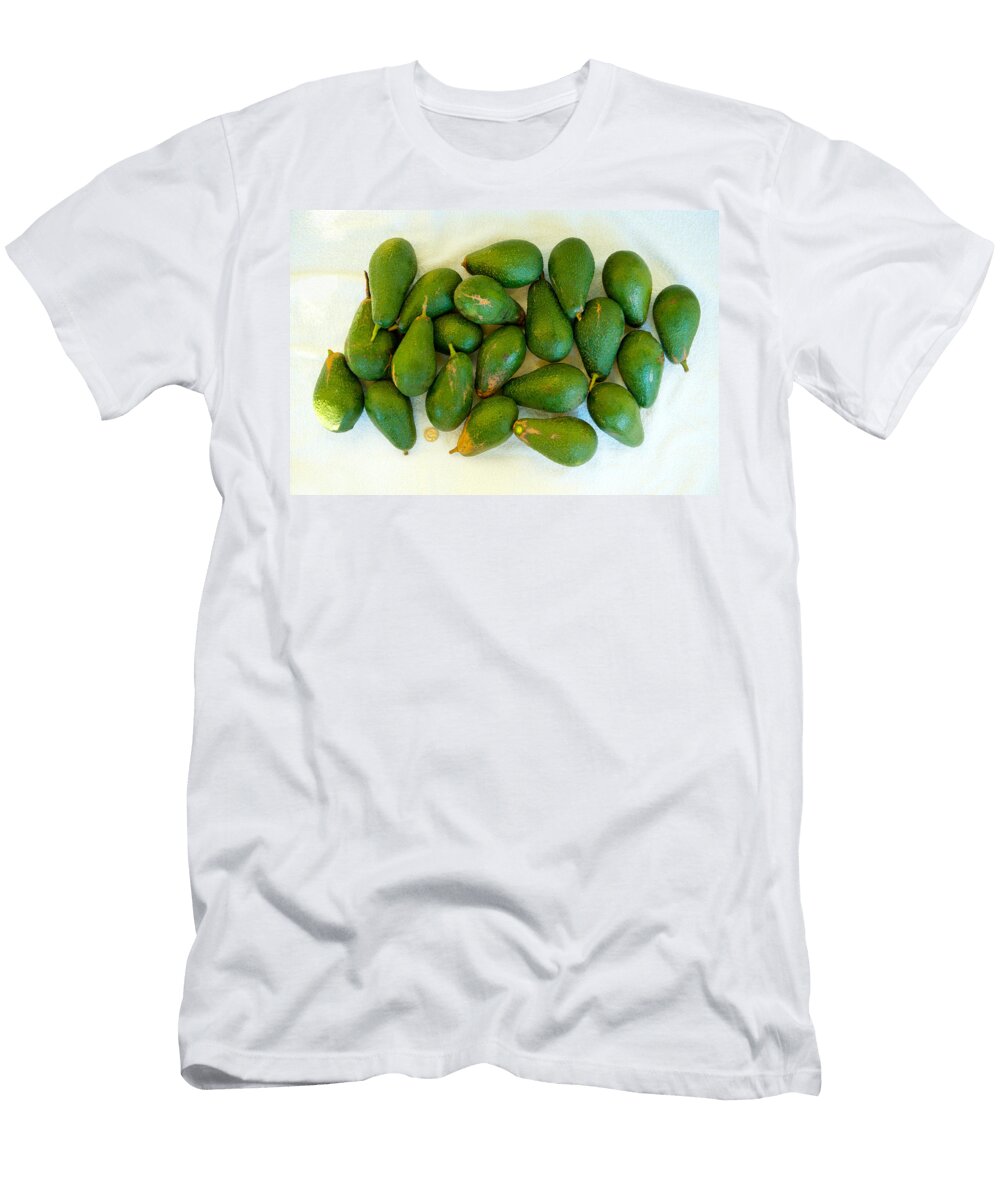 Avocados in a Bunch Santa Paula Panoramic Images T-Shirt