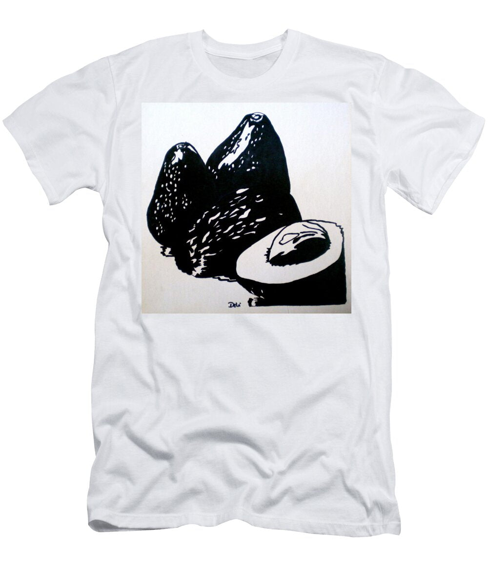 Avocados in Black and White Debi Pople T-Shirt