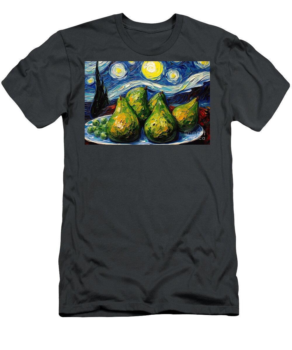 Avocados Starry Painting Painting N Akkash T-Shirt