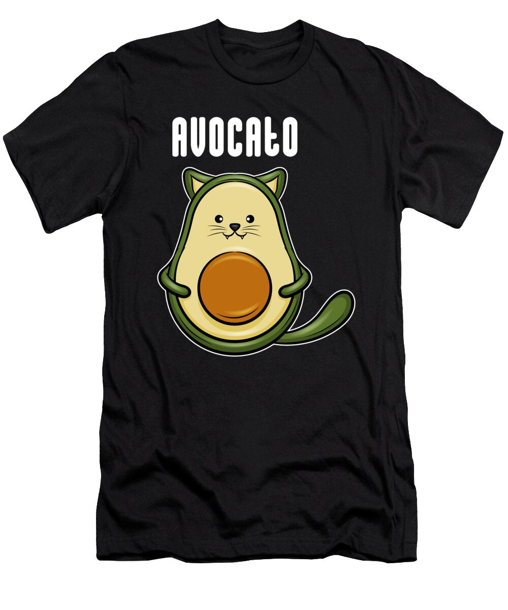 Avocato Cat of Avocado Vegetarian for Avocado and Cat Lover Tom Schiesswald T-Shirt