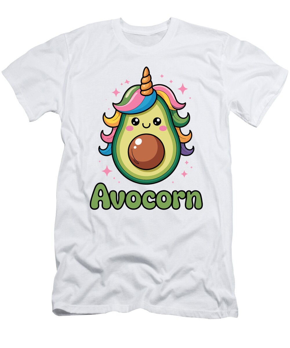 Avocorn the Cute Unicorn Avocado Joanna Redesiuk T-Shirt