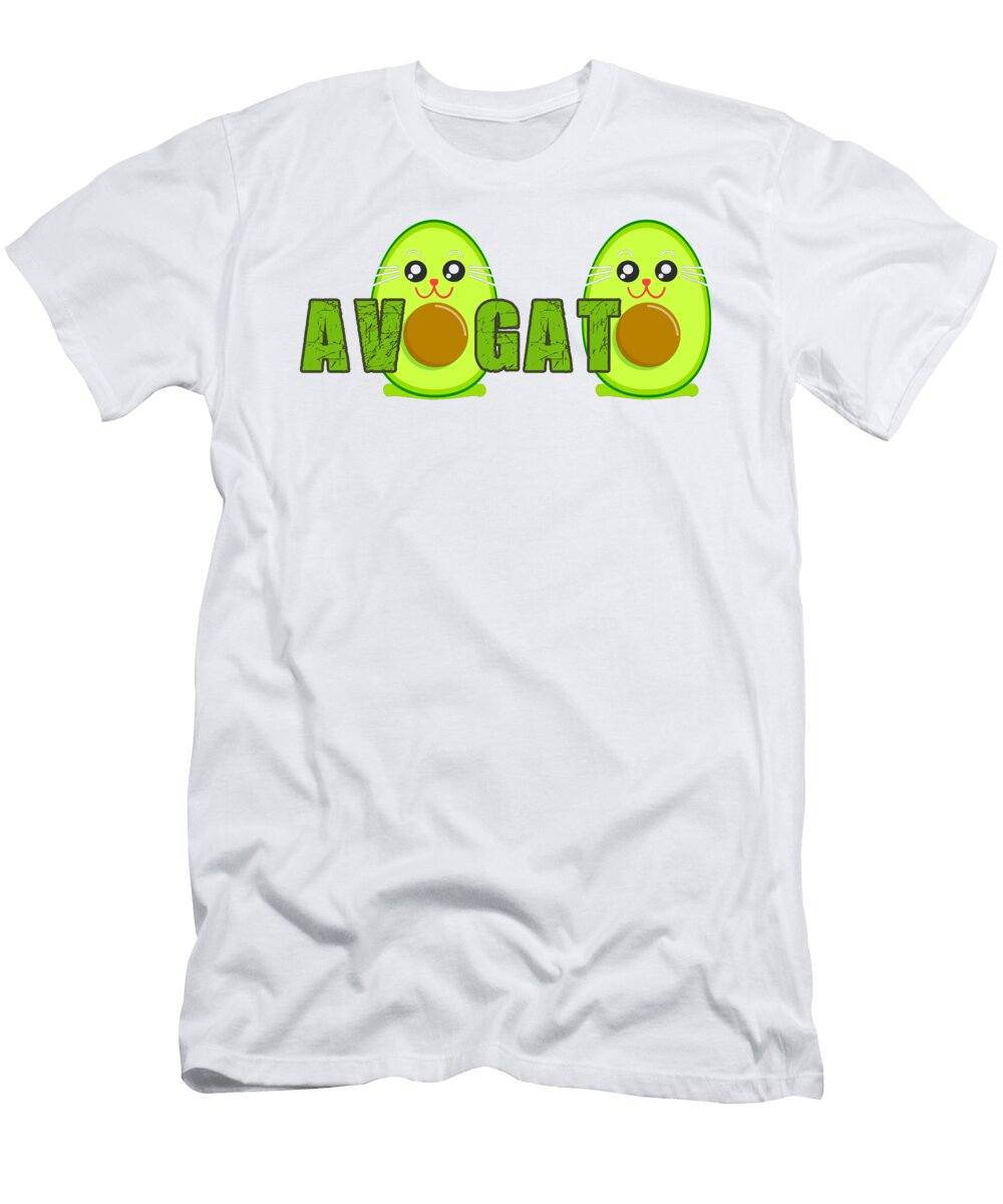 Avogato Cute Avocado Lover Gift Cat Humor Gift Kanig Designs T-Shirt