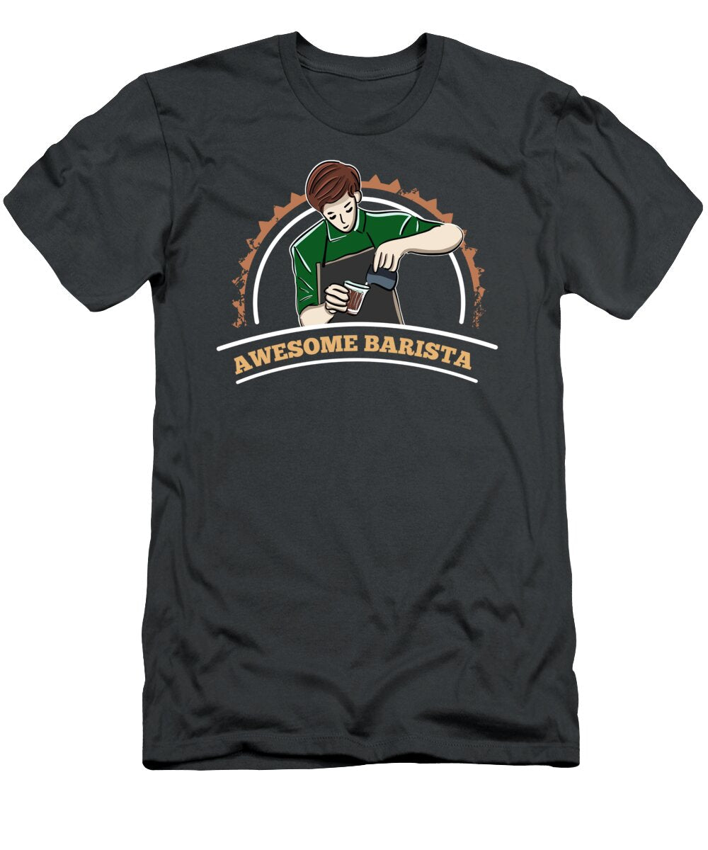 Awesome Barista Barista for Men Women Coffee Brewer Lover Worker Crazy Squirrel T-Shirt