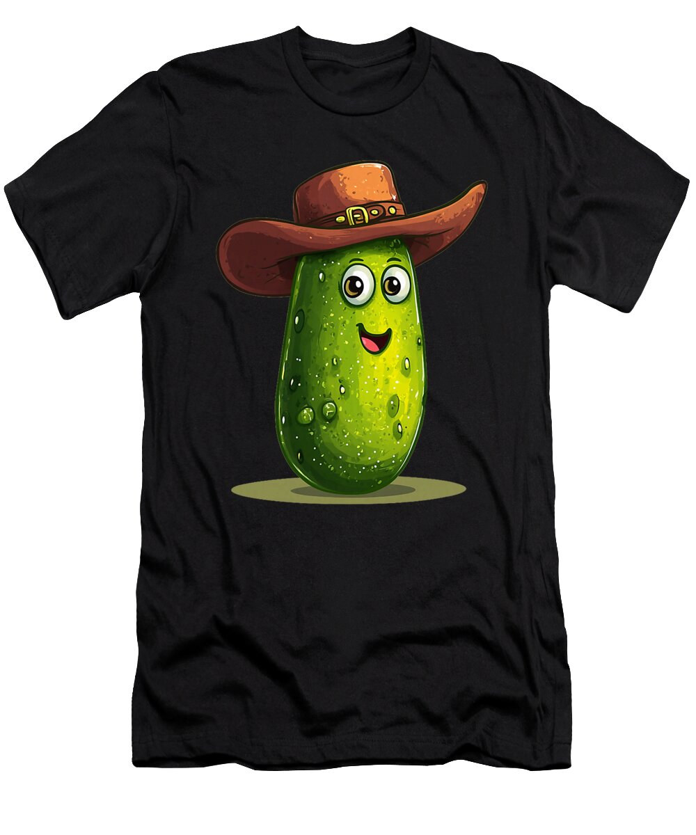 Awesome Wild West Pickle Costume with Cowboy Hat Maisie Jackson T-Shirt