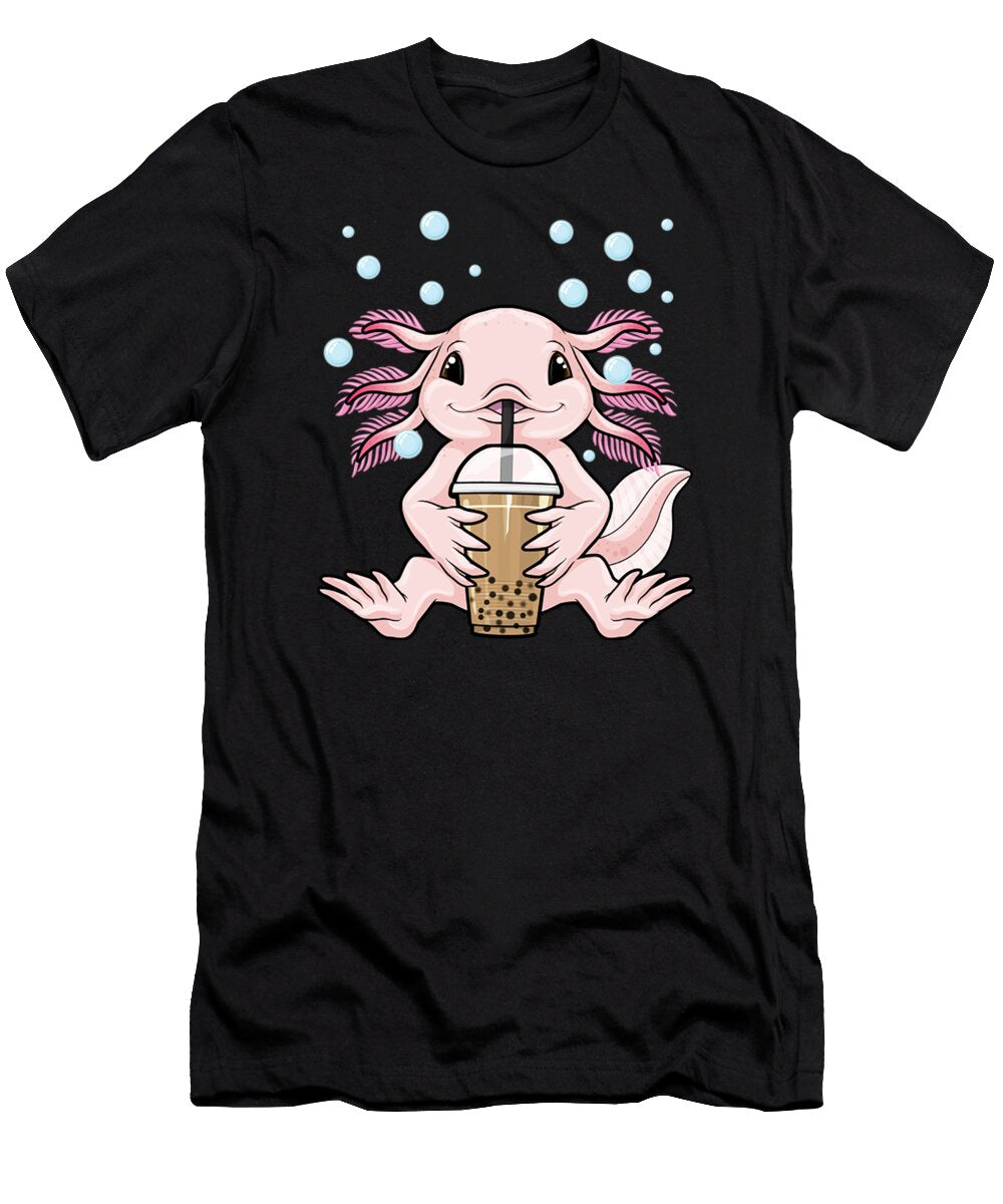 Axolotl Bubble Tea Kawaii Axolotl Milk Tea Boba Tea Gift Dandi Nuryandi T-Shirt