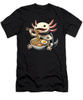Axolotl Eating Ramen Noodle Anime Japanese Food Lover Job T-Shirt