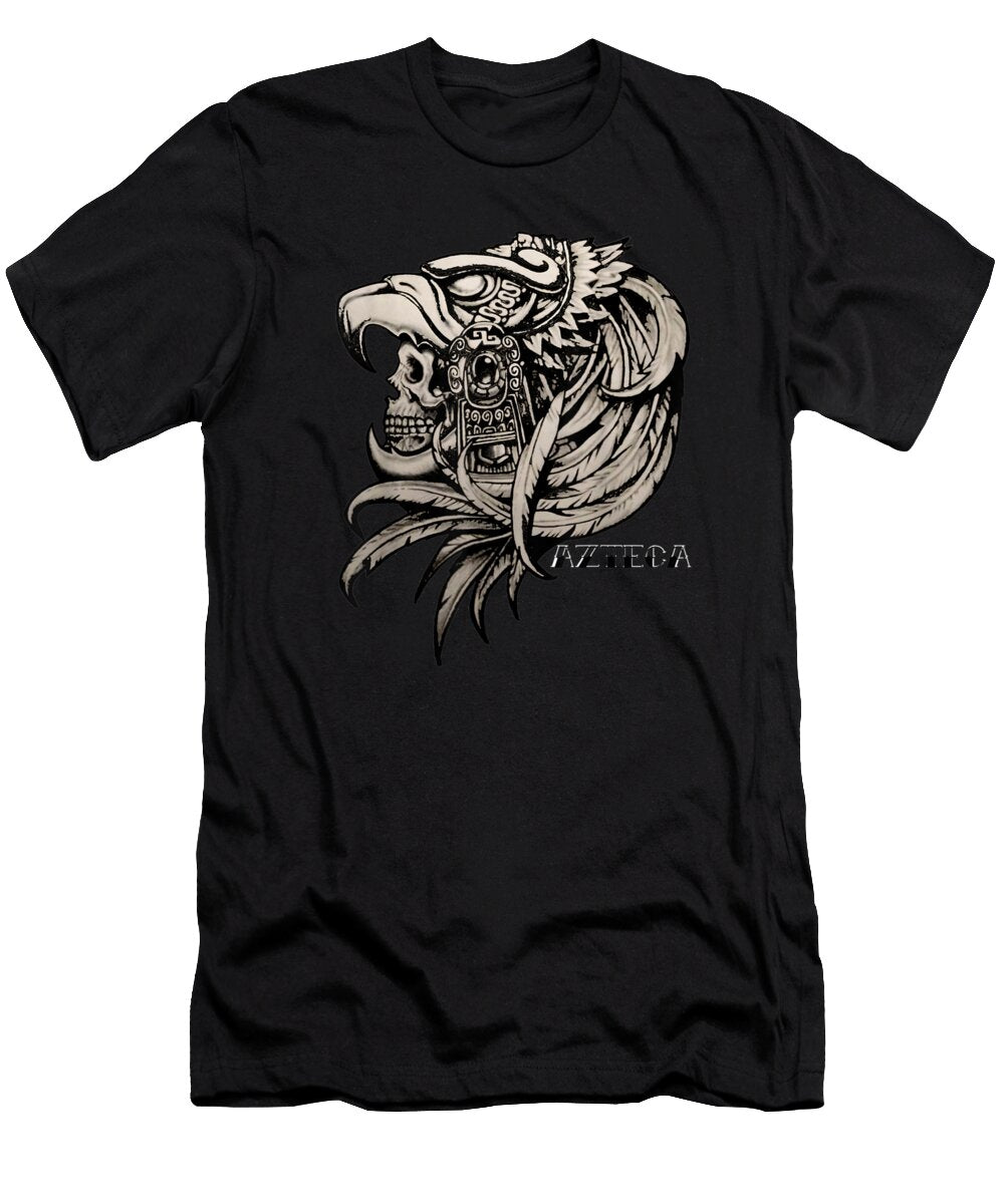 Aztec Skull Calabera Azteca Shannon Nelson Art T-Shirt