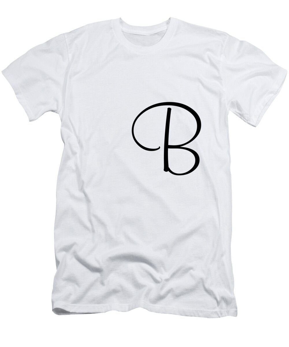 B in Black Simple Script Custom Home Fashions T-Shirt