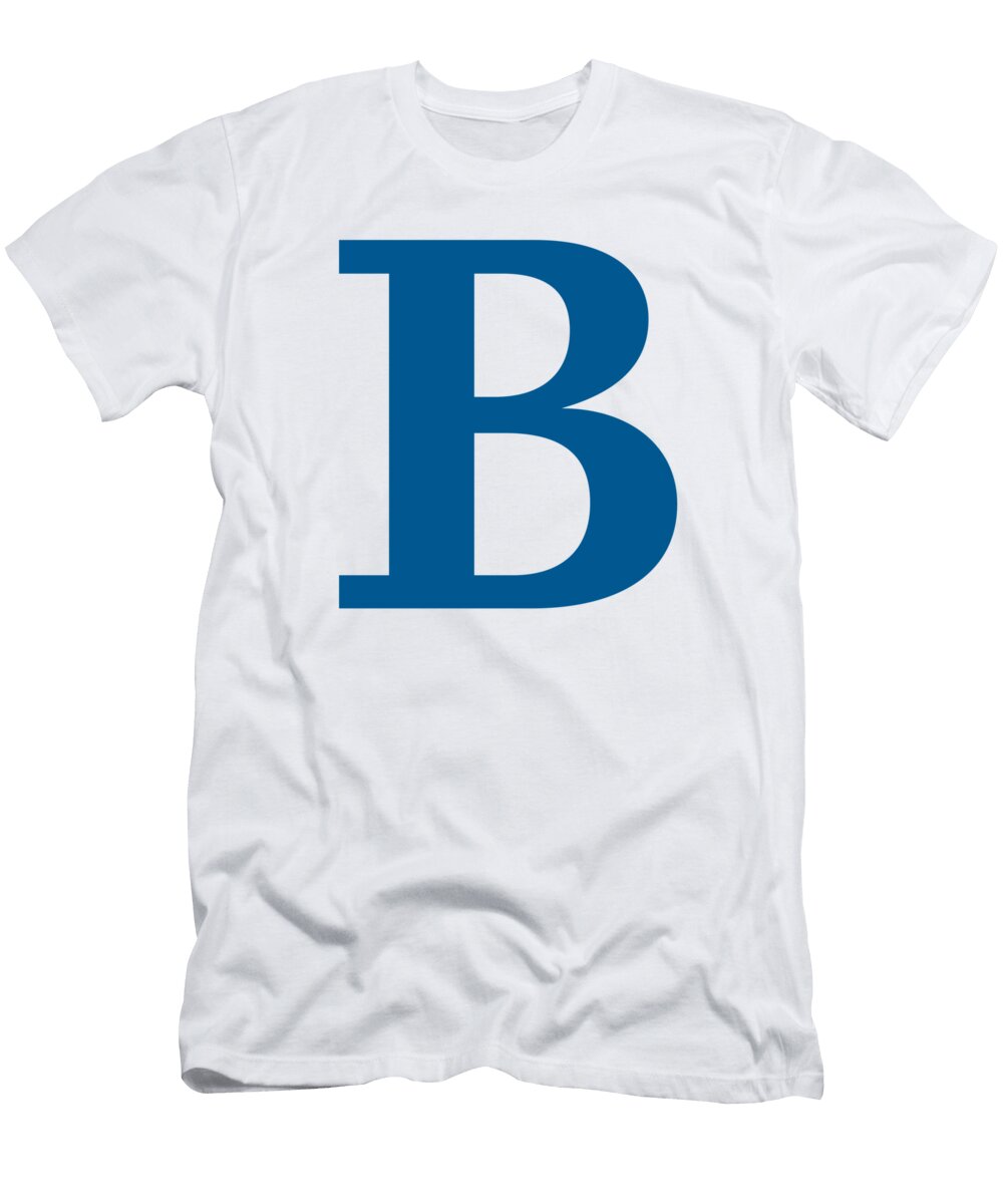 B in Sega Blue Typewriter Style Custom Home Fashions T-Shirt