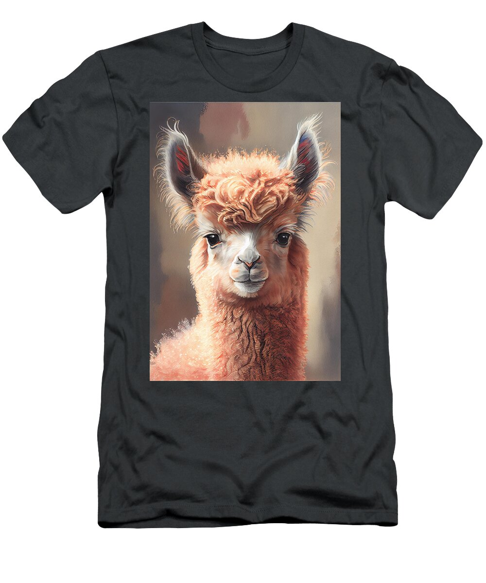 Baby Alpaca Watercolor Painting Dynamic Colors Aa B Ac Bae Ea By Asar Studios Celestial Images T-Shirt