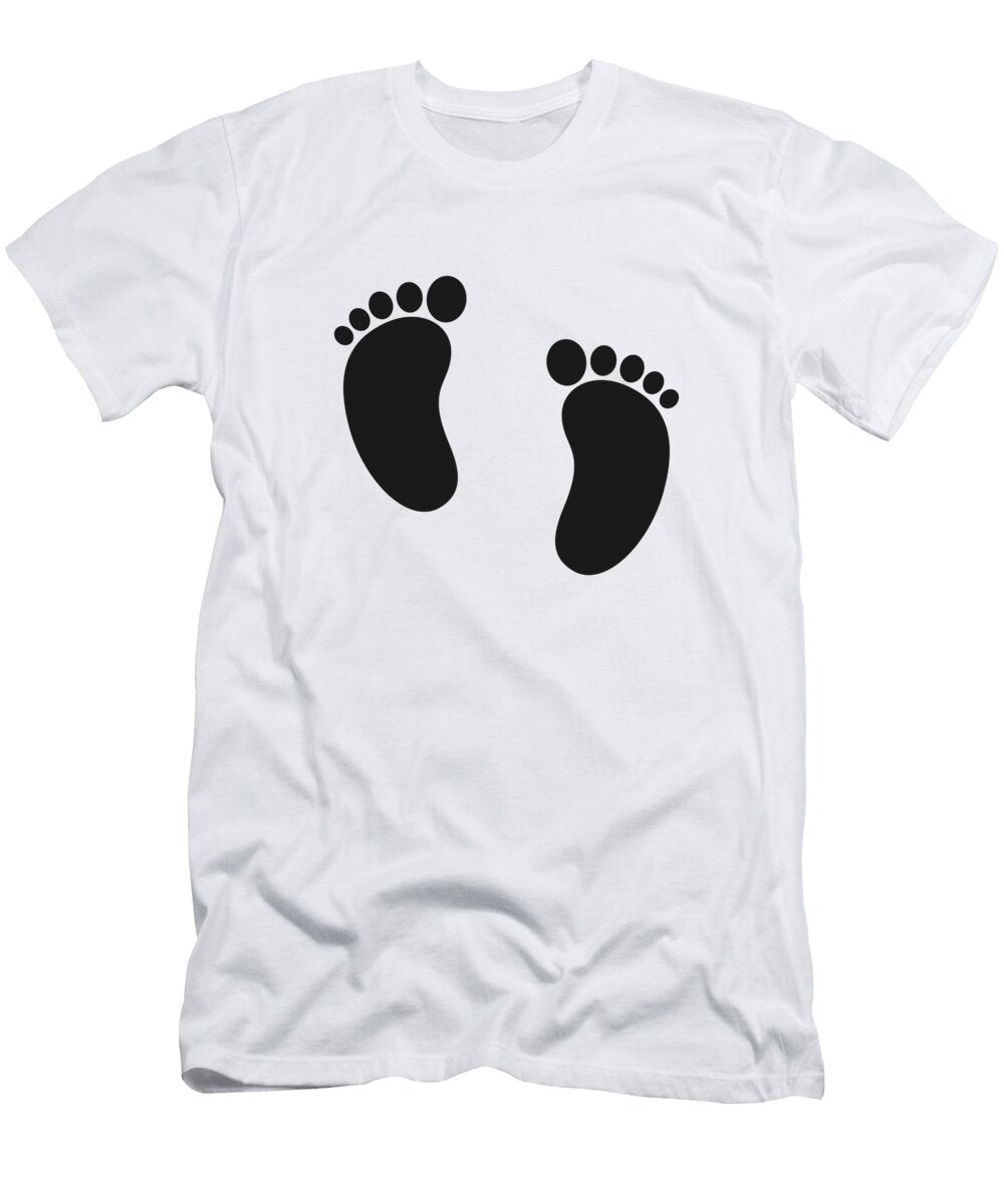 Baby Feet Footprint Vector Icon Tim Hester T-Shirt