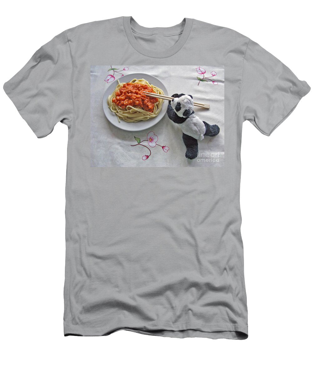 Baby Panda Tasting Spaghetti Ausra Paulauskaite T-Shirt