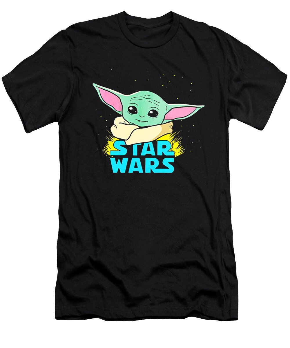 Baby Yoda Cute Moon Archie Ferguson T-Shirt