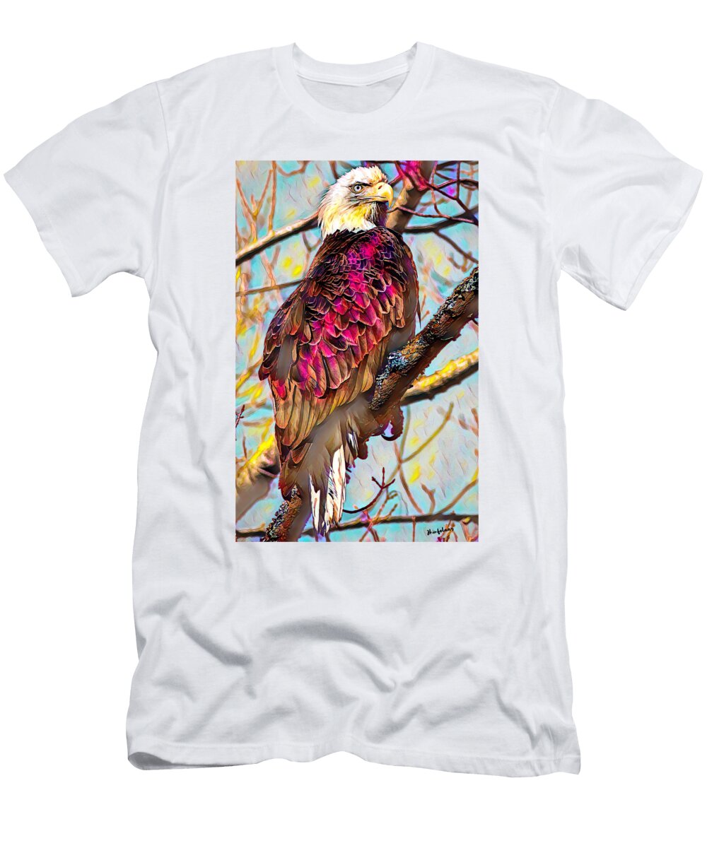 Bald Eagle on a Branch Big Art Store T-Shirt
