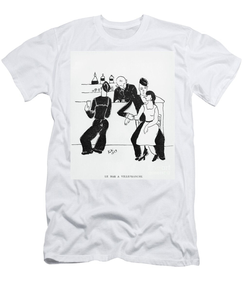 Bar At Villefranche Illustration From Kikis Memories Edition Henri Broca Paris 1929 De Montparnasse Kiki T-Shirt