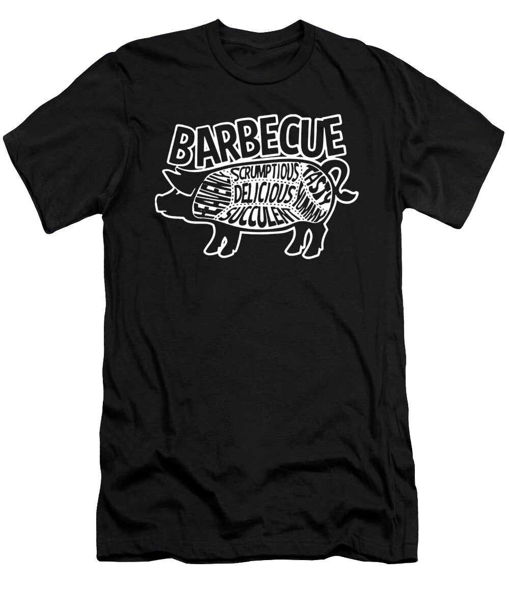 Barbecue Pig Backyard Grill Master Bbq Summer Cookout Pitmaster Mens Bbq Chef Flynn Hilder T-Shirt