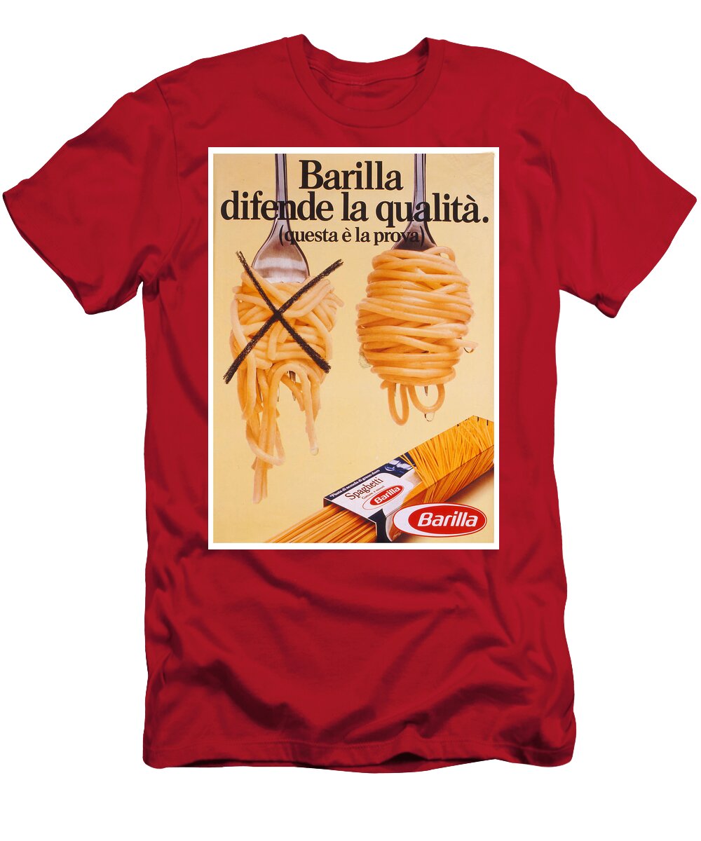Barilla Italian Pasta Food Company Vintage Food Advertising Poster Siva Ganesh T-Shirt