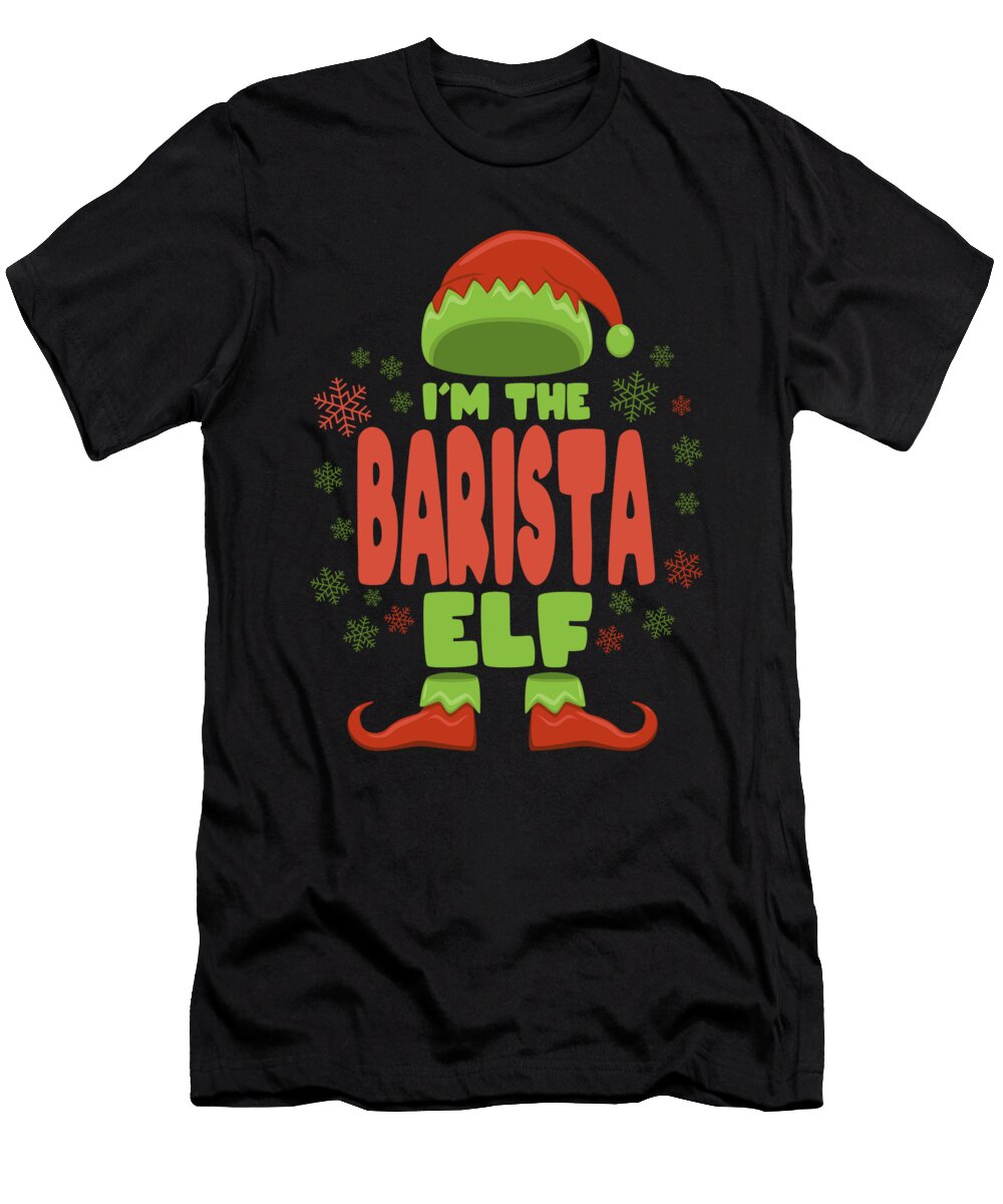 Barista Christmas Elf Manuel Schmucker T-Shirt