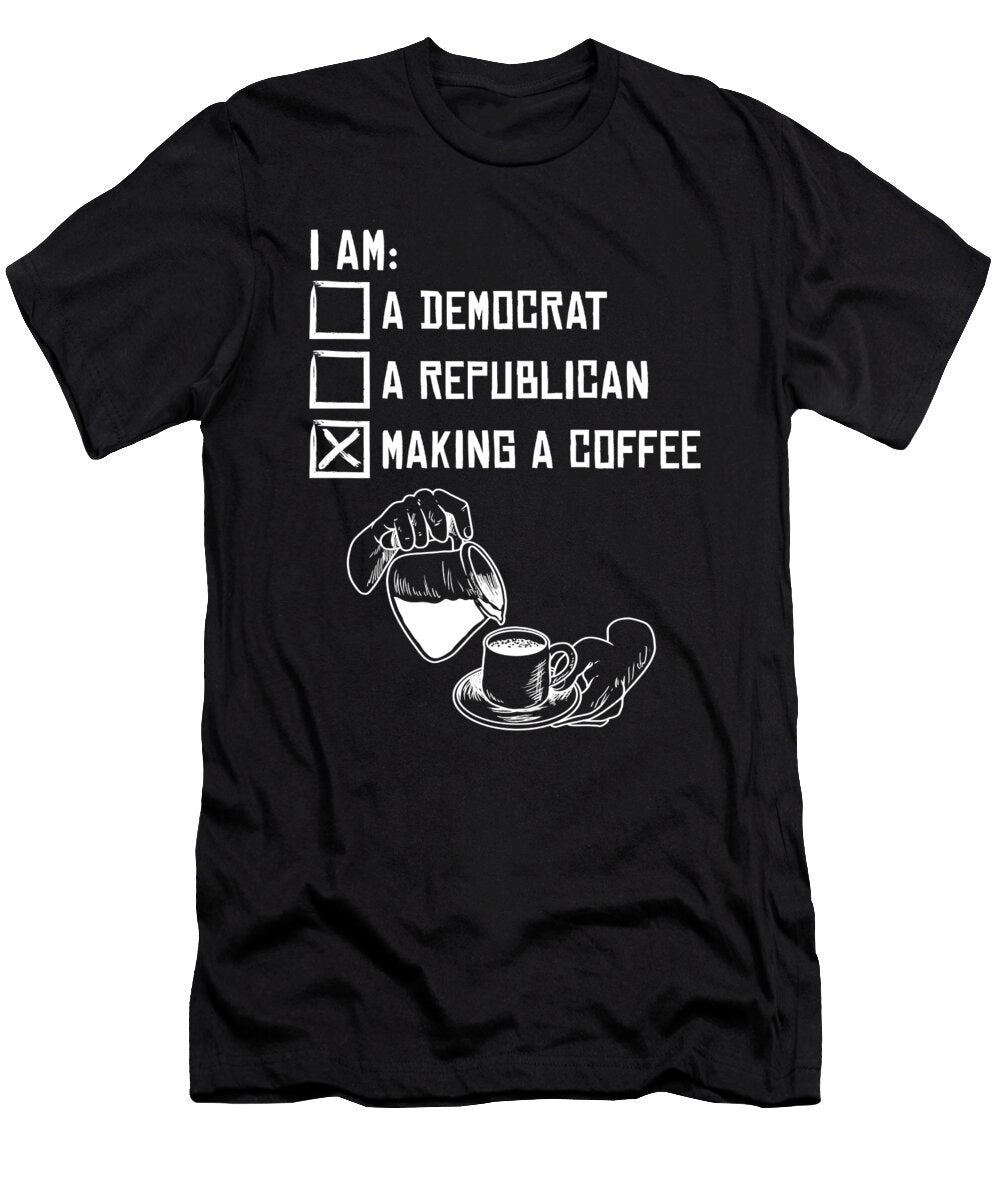 Barista Coffee Coffeemaker Crazy Squirrel T-Shirt