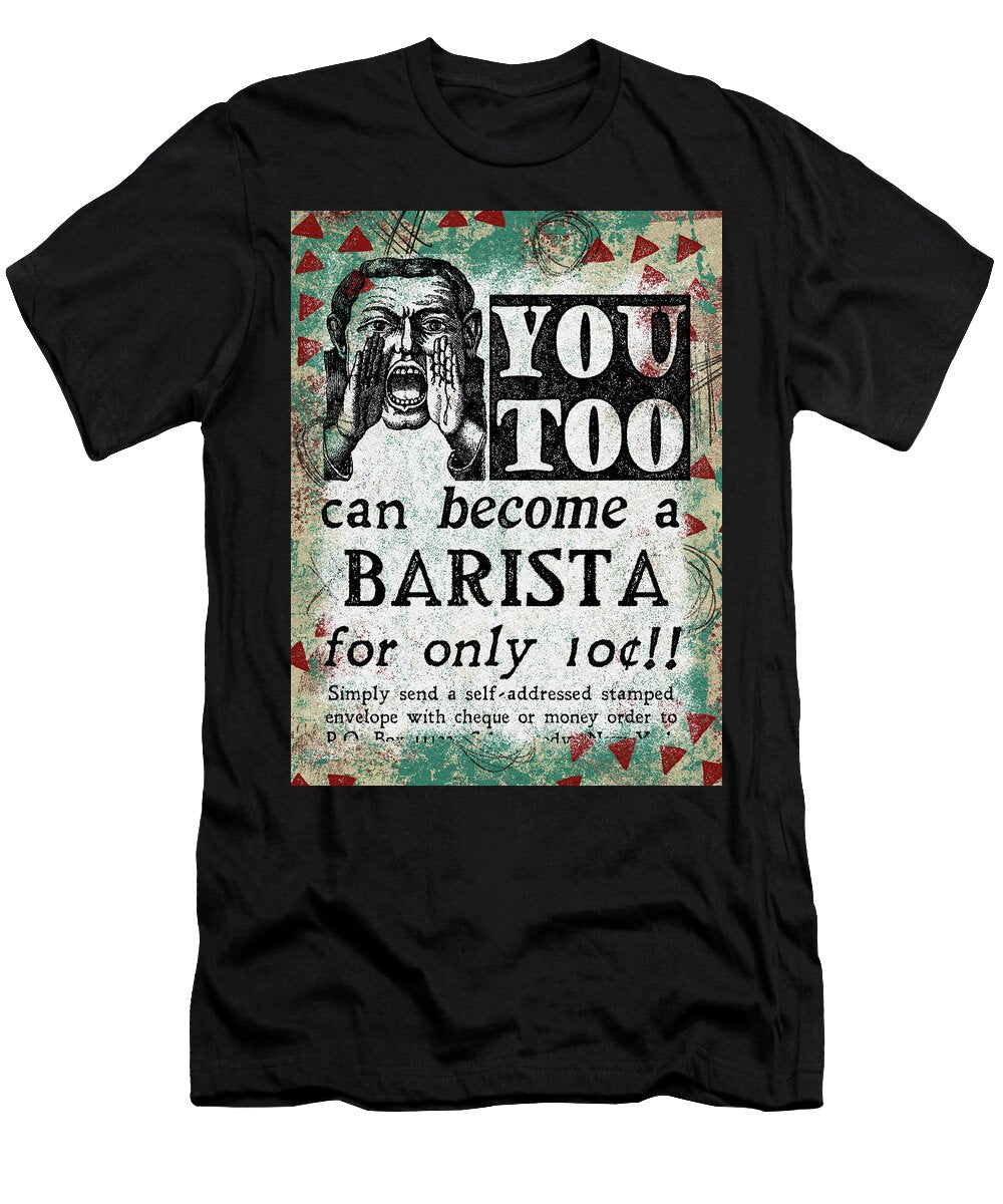 Barista Funny Vintage Retro Flo Karp T-Shirt