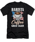 Barista Make Coffee Great Again US Flag Coffee Cup Alessandra Roth T-Shirt