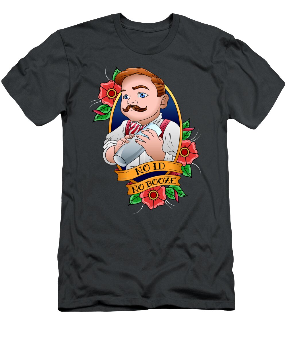 Barman for Men Women Bar Chef Mixologist Gift Crazy Squirrel T-Shirt