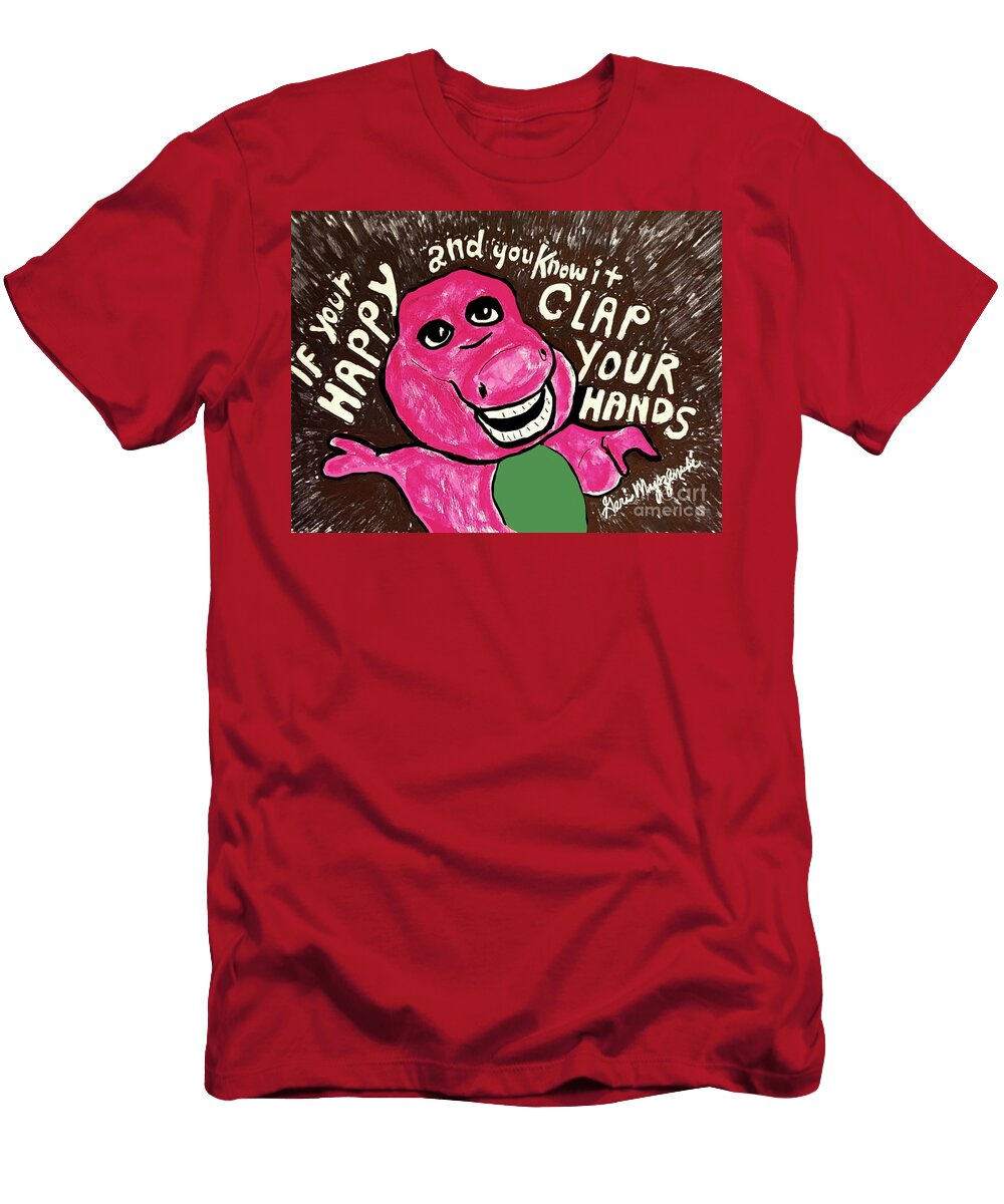 Barney If Your Happy and You Know It Clap Your Hands Geraldine Myszenski T-Shirt