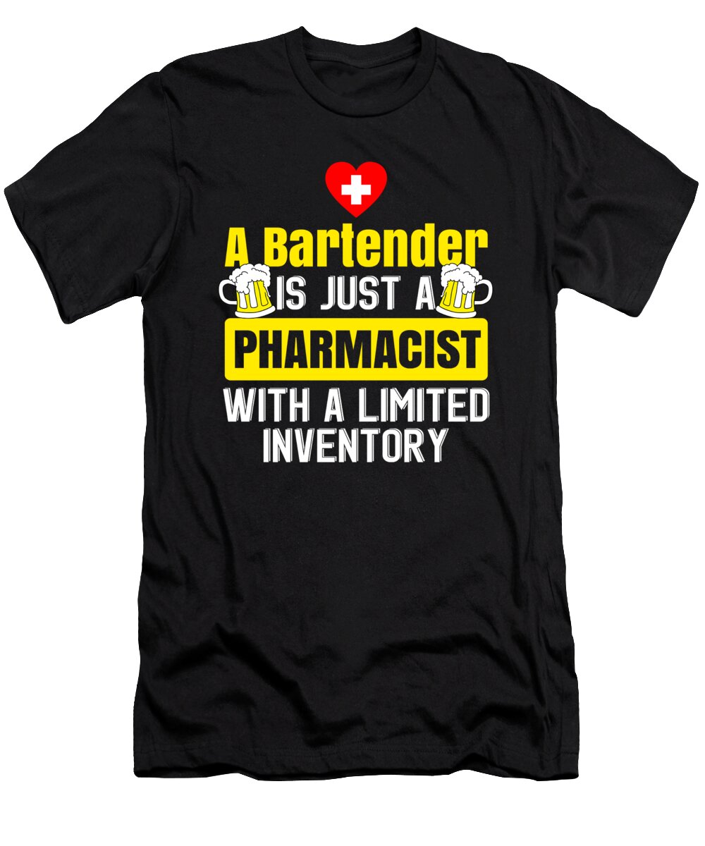 Bartender Barmaid Cocktail Barkeeper Bar Pub Gift Muc Designs T-Shirt