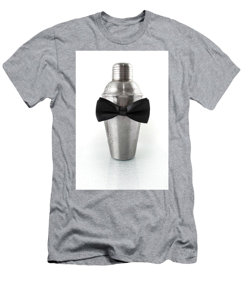 Bartender Cocktail Shaker with a Black Bowtie Isolated on White Dorin Puha T-Shirt