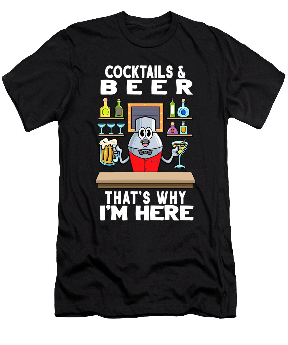 Bartender Cocktails and Beer Barkeeper Colorfulsnow T-Shirt