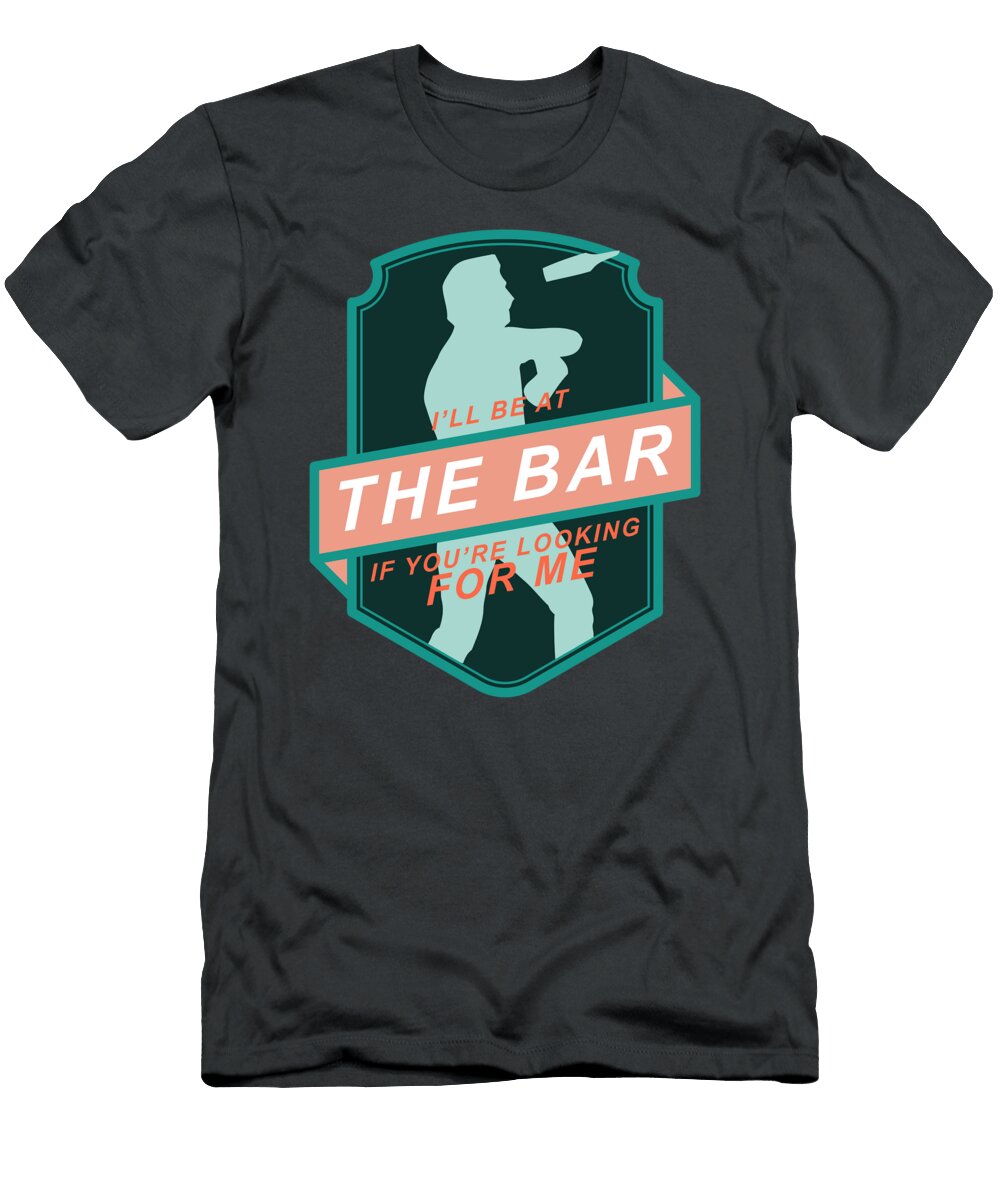 Bartender for Men Women Chef Barman Mixologist Crazy Squirrel T-Shirt