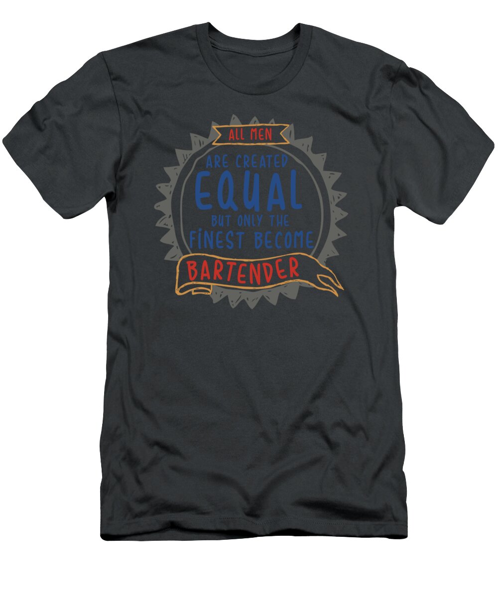 Bartender for Men Women Mixologist Tapster Chef Crazy Squirrel T-Shirt
