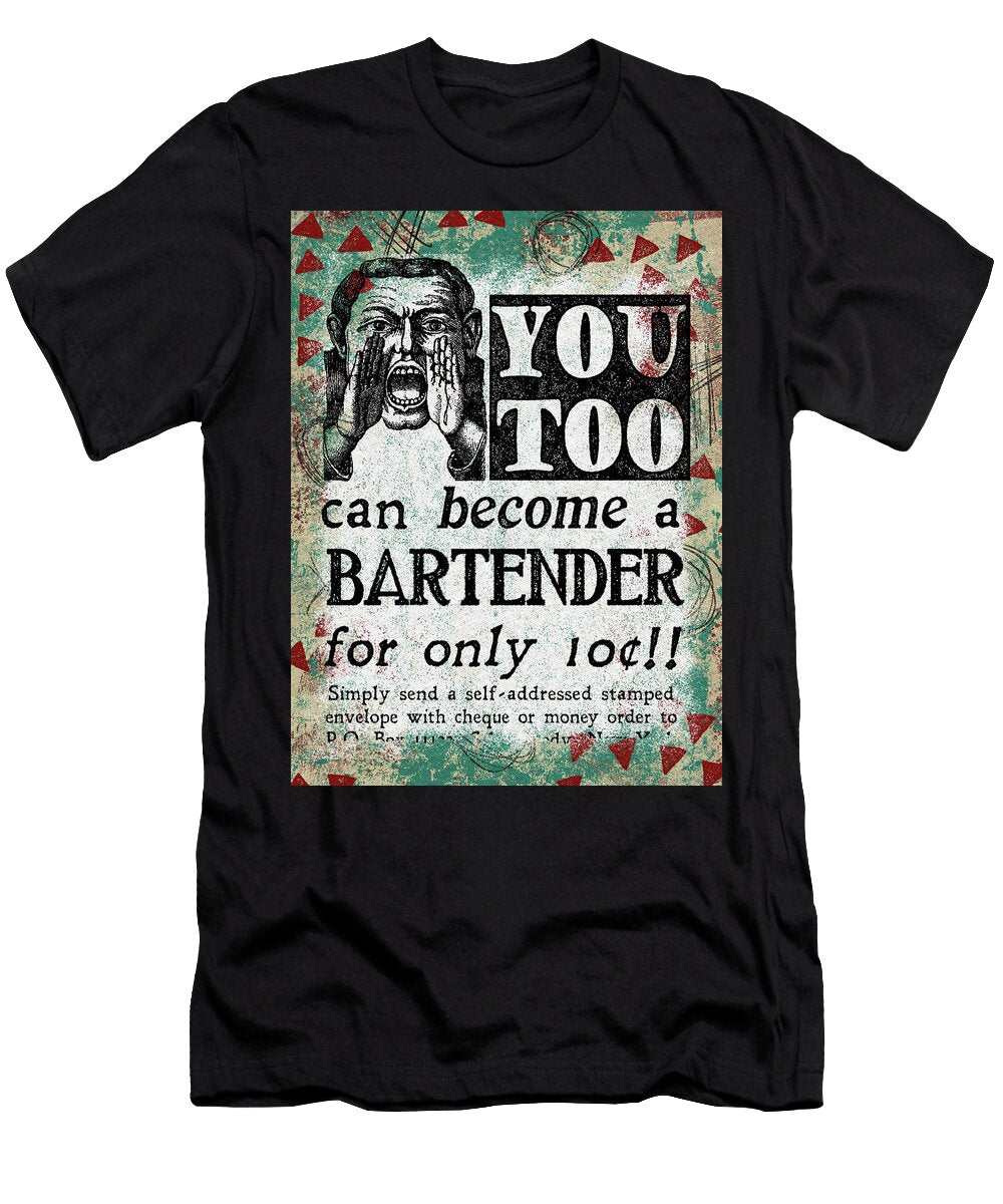 Bartender Funny Vintage Retro Flo Karp T-Shirt