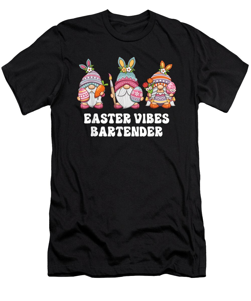 Bartender Gnomes Easter Vibes Th T-Shirt