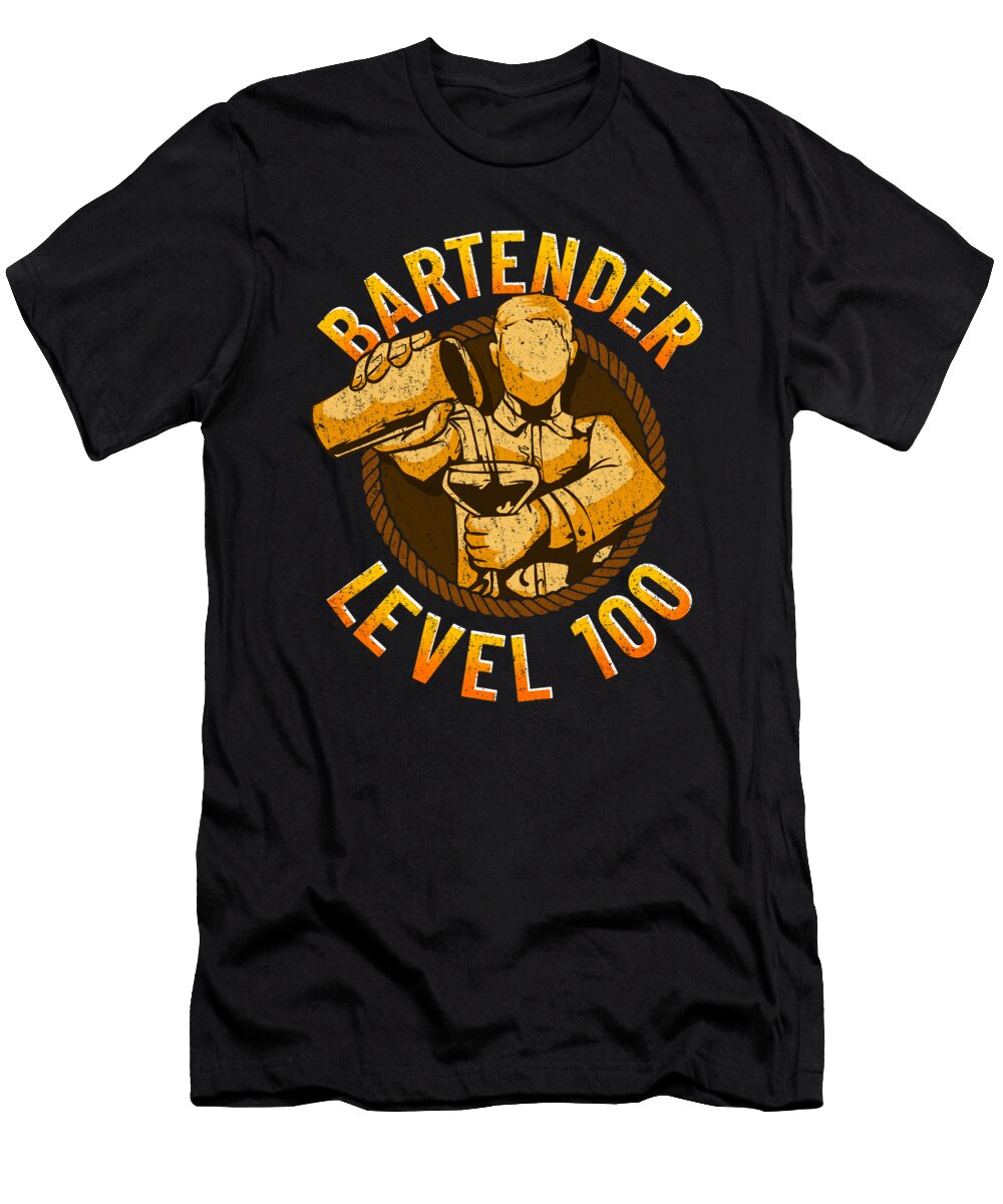 Bartender Level 100 Perfect Bartending Skills the Perfect Presents T-Shirt