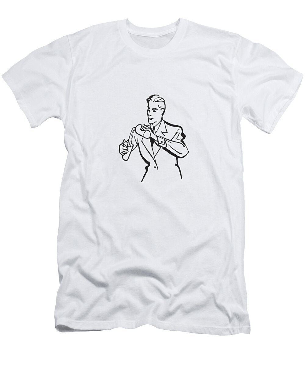 Bartender Making a Cocktail Csa Images T-Shirt