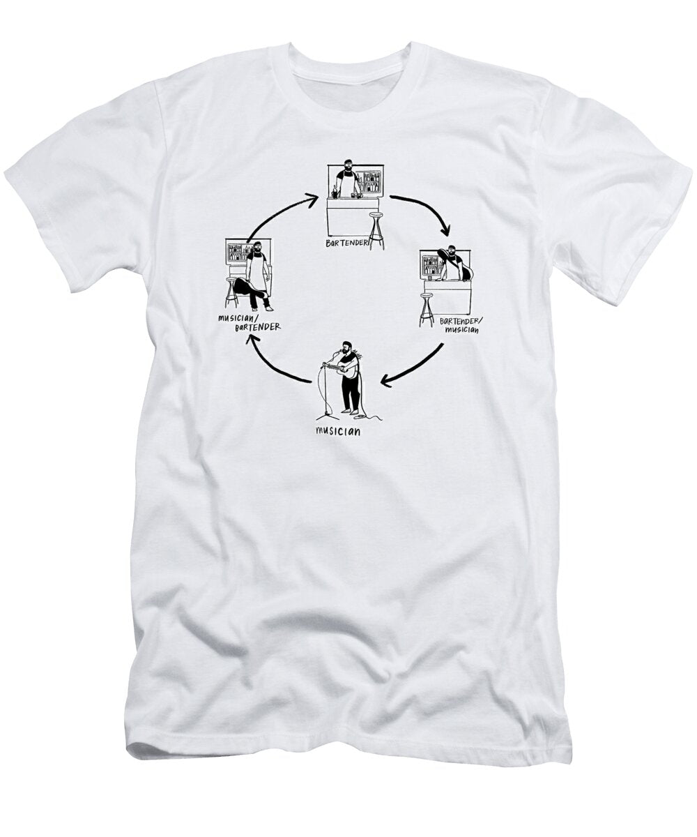 Bartender Musician Sophie Lucido Johnson and Sammi Skolmoski T-Shirt