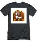 Bartender Pouring Beer Keg Cityscape Retro Aloysius Patrimonio T-Shirt