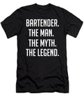 Bartender the Man the Myth the Legend Funny Secret Santa Cal Nyto T-Shirt