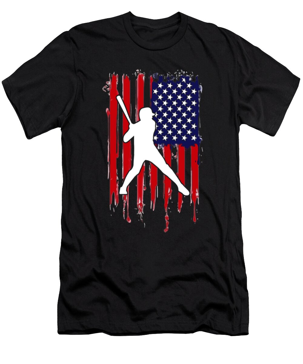 Baseball American Flag Tinh Tran Le Thanh T-Shirt