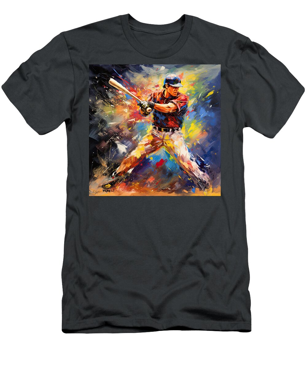 Baseball Colorful Paintings Lourry Legarde T-Shirt